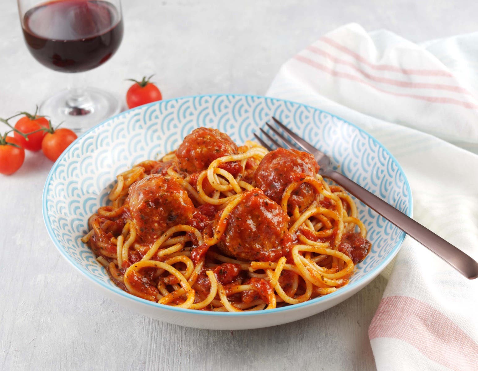 Spaghetti and meatballs